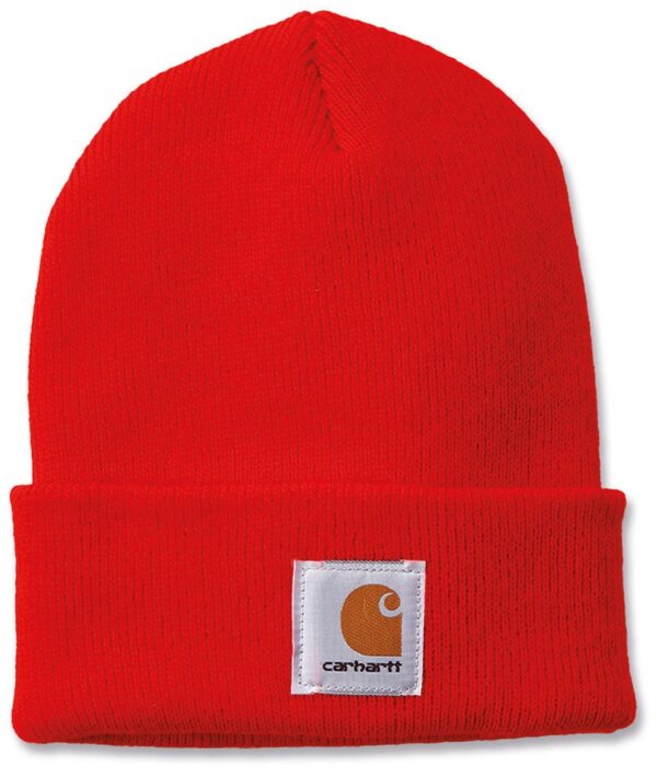 CAPPELLO CARHARTT A MAGLIA CON RISVOLTO ARANCIO FLUO