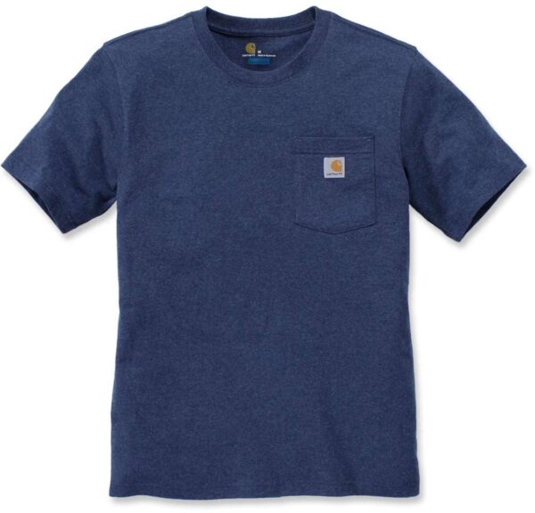T SHIRT GIROCOLLO  CARHARTT C/LOGO BLU CHIARO