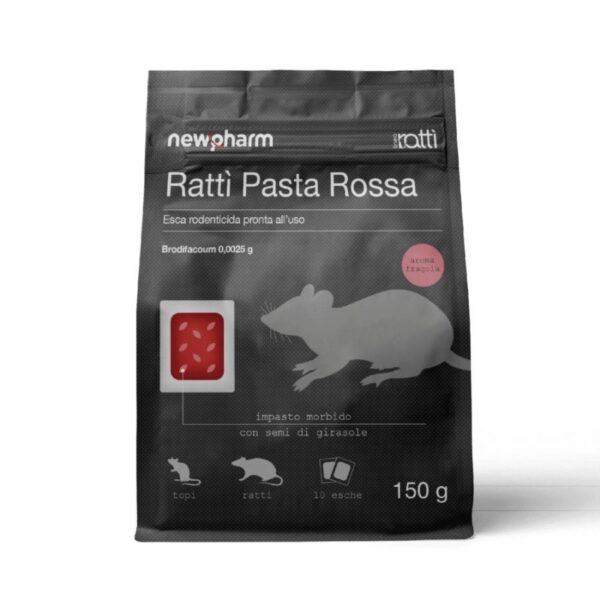 RATTI PASTA ROSSA 150 GR. TOPICIDA AROMA FRAGOLA