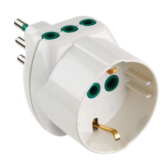 ADATTATORE 2 PRESE+SCHUKO 10A FME